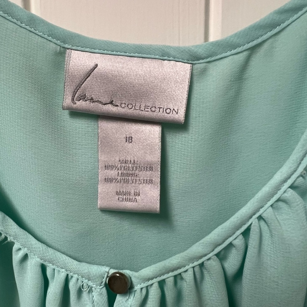 Mint green blouse tank - Picture 3 of 8